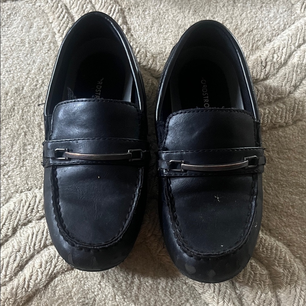 Nordstrom Black Leather Loafers for boys